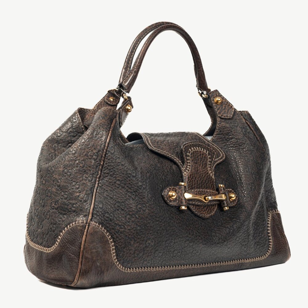 Gucci New Pelham Brown Guccissima Leather Large Shoulder Bag - Picture 2 of 13